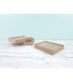 Wooden box 18.5x14.5x3 cm. with sliding lid Ref.PC02A