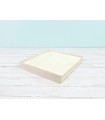 Wooden box 27x27x4 cm. with sliding lid Ref.PC5F