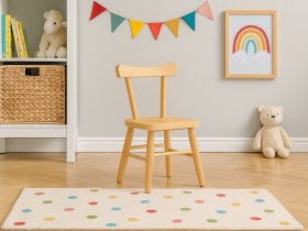 Silla infantil natural con asiento de madera Ref.AT31001