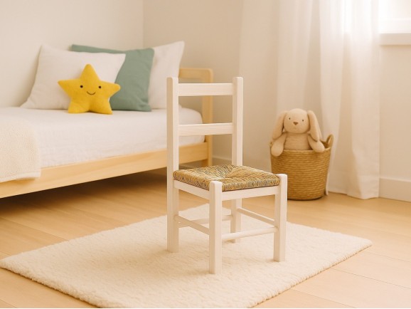 White children's chair with enea seat Ref.AR0284390