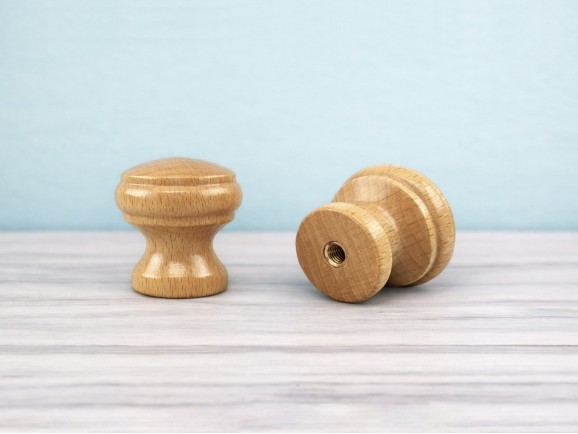 Knob handle with profile Ø3 cm. with nut Ref. 6