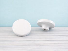 White round handle Ø5 cm. with nut Ref.25