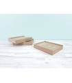Wooden box 18.5x14.5x3 cm. with sliding lid Ref.PC02A