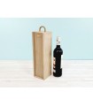 Caja madera 1 Botella de vino Tapa Corredera  Ref.1BotTCOK