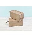 Caja de madera 24,5x11,5x11,5 cm. c/tapa corredera Ref.PC27A