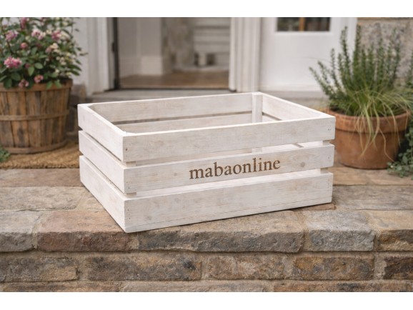 Caja Fruta Blanca 50x30x25 cm. 3 lamas Ref.D2017