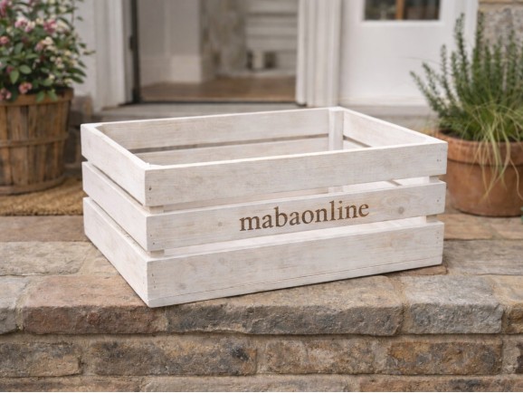 Caja Fruta Blanca 50x30x25 cm. 3 lamas Ref.D2017