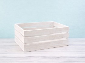 Caja Fruta Blanca 50x30x25 cm. 3 lamas Ref.D2017