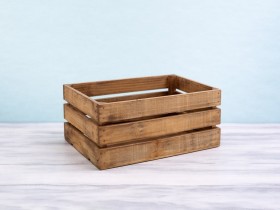 Caja Fruta Envejecida 50x30x25 cm. 3 lamas Ref.D2016