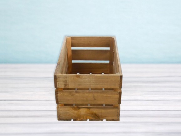 Caja Fruta Envejecida 50x30x25 cm. 3 lamas Ref.D2016