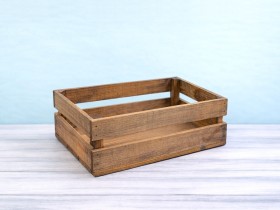 Aged Fruit Box 50x30x17 cm. 2 slats Ref.D2018