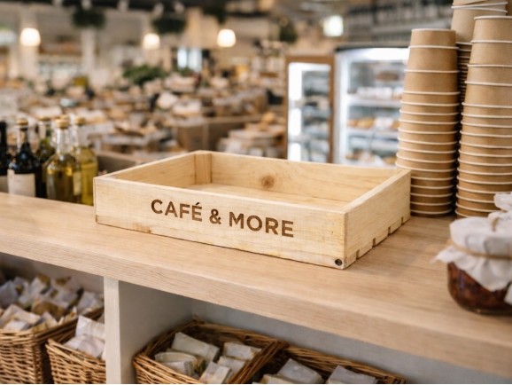 Caja Fruta Natural 50x30x7,5 cm. 1 lama Ref.D2020