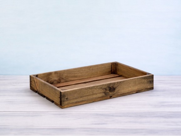 Caja Fruta Envejecida 50x30x7,5 cm. 1 lama Ref.D2019