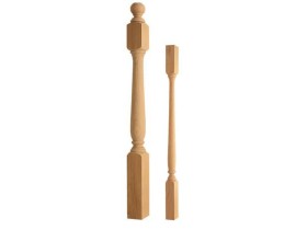 Smooth wooden baluster and pillar Ref.ST200