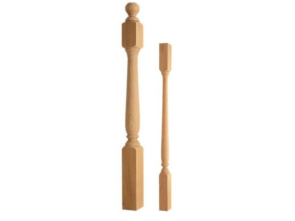 Balaustre y Pilarote de madera Lisos Ref.ST200