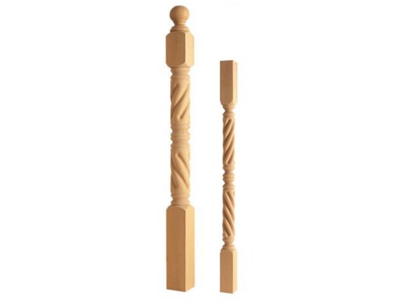 Baluster and Pillarote beech Salomónico Aros Ref.ST202
