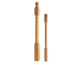 Solomonic wooden baluster and pillar Ref.ST203