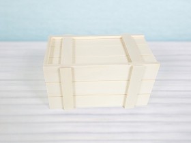 Caja de madera Tipo Embalaje 22x12x12 cm. c/tapa corredera Ref.PC10