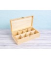 Caja de madera 29x15x8 cm. c/8 divisiones Ref.P35C47C