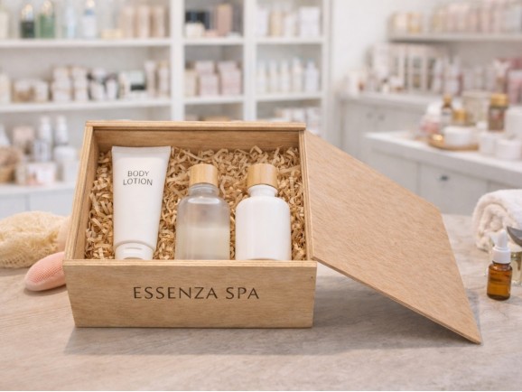 Wooden box 23x18.5x10 cm. with sliding lid Ref.PC21H