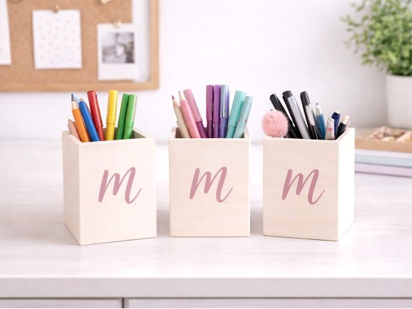 Wooden pencil holder Ref.AW24881