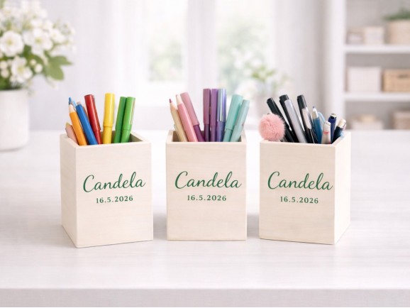 Wooden pencil holder Ref.AW24881