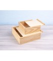 Wooden box 2 measures with sliding lid Frame Ref.P00C01