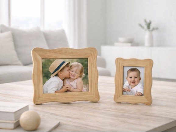 Wavy frames 5 cm. with photo glass Ref.PR4V