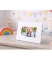 White wooden photo frame for 10x15 cm photos with glass. Ref.PM4P