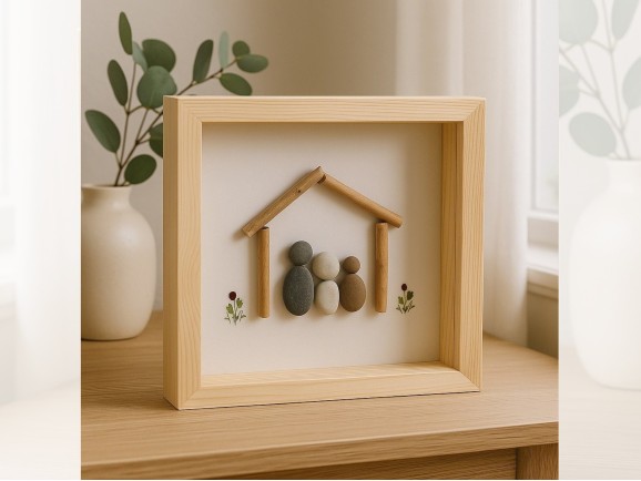 3D Frame Box with glass 25x25x4 cm. Ref.DRRA400