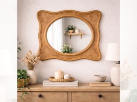 Wavy decorative frame for oval mirror Ref.MO610
