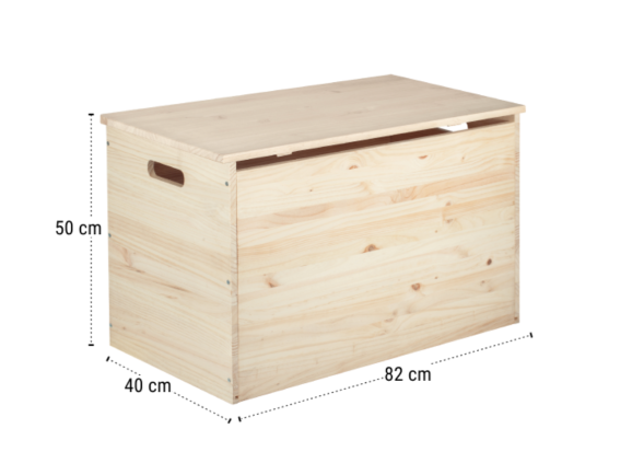 Baúl de madera 80 cm. c/tapa Ref.2302