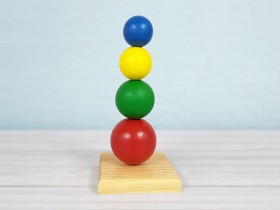 Juego encaje 4 bolas de colores Ref.CCJD43