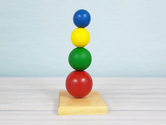 Juego encaje 4 bolas de colores Ref.CCJD43