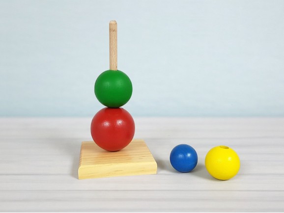 Juego encaje 4 bolas de colores Ref.CCJD43