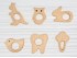 Wooden teethers shapes 2 Ref.RM2019
