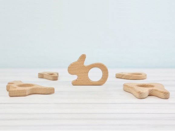 Wooden teethers shapes 2 Ref.RM2019