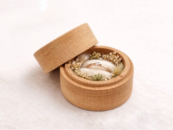 Round wooden box Ø5x4 cm. with cap cover Ref.PCRF1