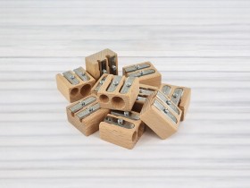 Double wooden pencil sharpener Ref.OP431645
