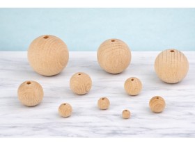 Bolas de madera con taladro Ref.100T