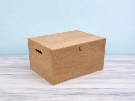 Caja de madera Grande 39x29x24 cm. con asas Ref.P50C52