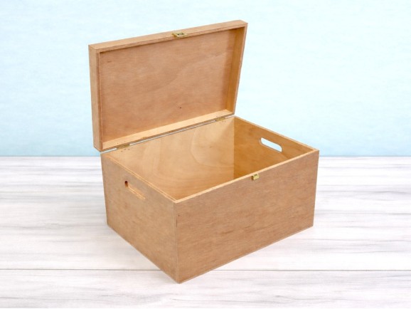 Caja de madera Grande 39x29x24 cm. con asas Ref.P50C52