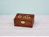 Aged wooden box 12x8x6.5 cm. with brooch Ref.PC1FP