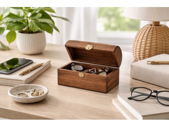 Aged wooden chest 15x10x7 cm. Ref.P1014ST