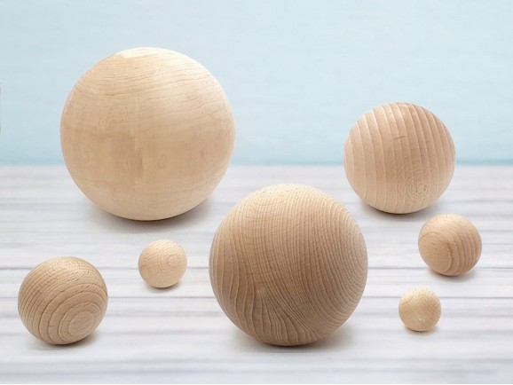 Bolas de madera sin taladro Ref.100