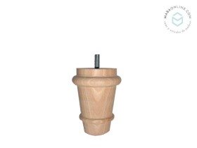 Pata de madera torneada recta L10 cm. Ref.ST96