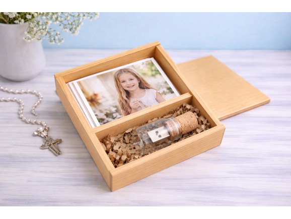 Box photos 10x15 with lid Wood Ref.P00CF13