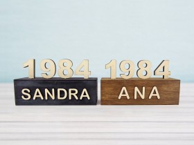 Wooden numbers with Name for Birthday Ref. 111919