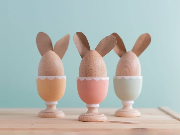 Wooden egg Ø4x6.5 cm. Ref CCU10