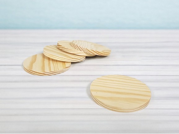 Posavasos pino Redondo y Hexagonal Ref.P500